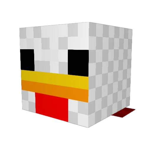 chickentub77 Minecraft avatar head, 3D render