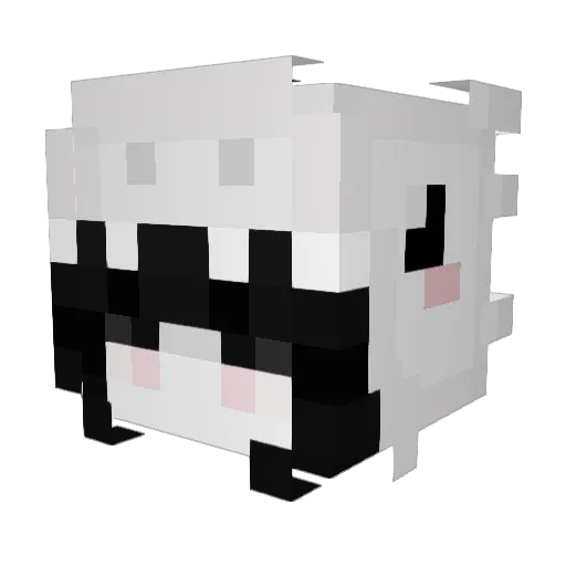 chickenwei Minecraft avatar head, 3D render