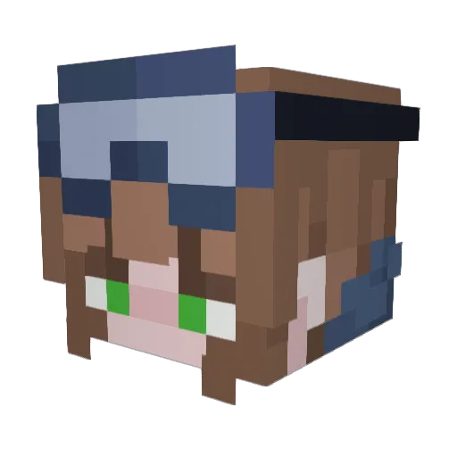 chickenyame Minecraft avatar head, 3D render
