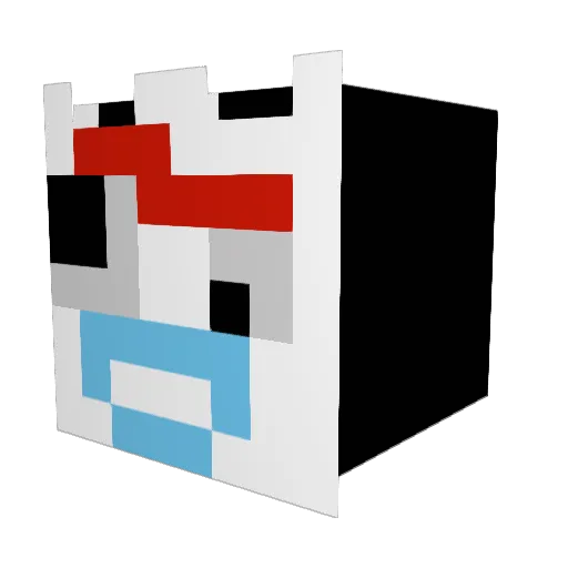 chickfila247 Minecraft avatar head, 3D render