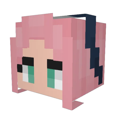 chickloca Minecraft avatar head, 3D render