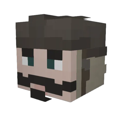 chickmonkee Minecraft avatar head, 3D render