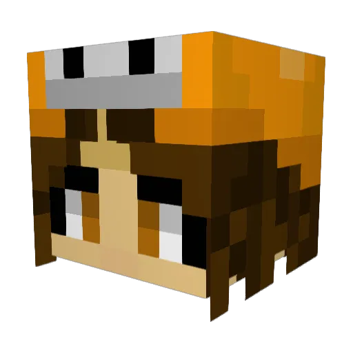 chickncup Minecraft avatar head, 3D render