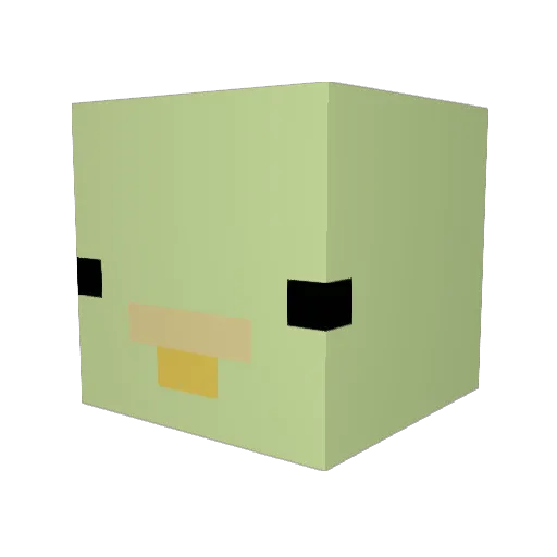 chickquesadilla Minecraft avatar head, 3D render