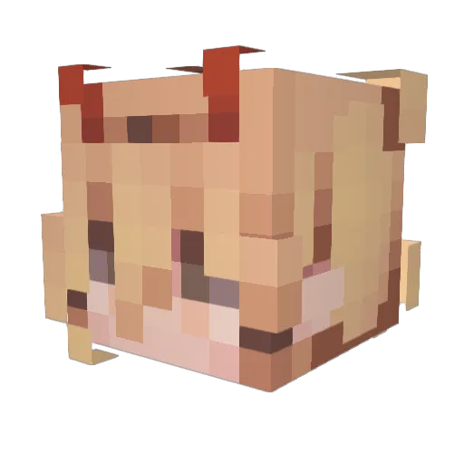 chicky_pinky Minecraft avatar head, 3D render