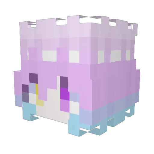 chickytails Minecraft avatar head, 3D render