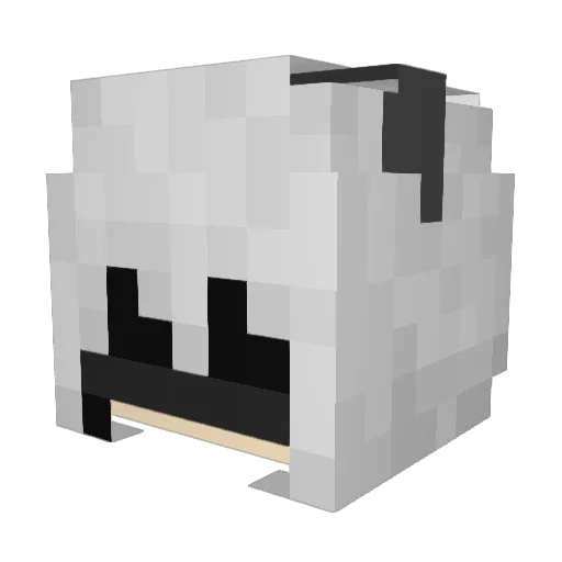 chiclo Minecraft avatar head, 3D render