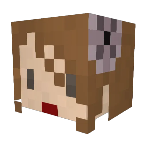chieko_n Minecraft avatar head, 3D render