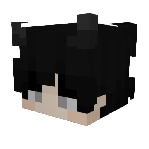chiekous Minecraft avatar head, 3D render