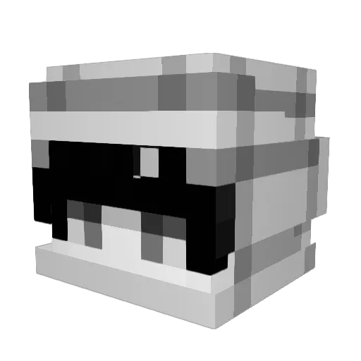 chiennete Minecraft avatar head, 3D render