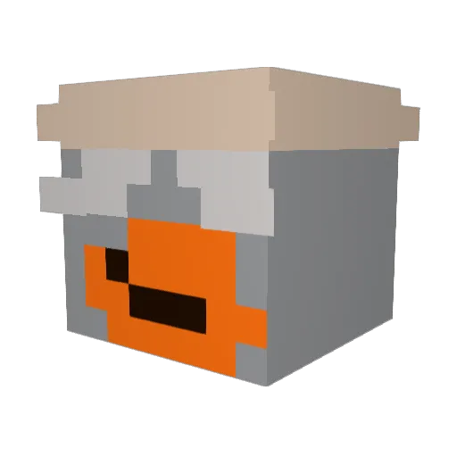 chiesi_neto Minecraft avatar head, 3D render