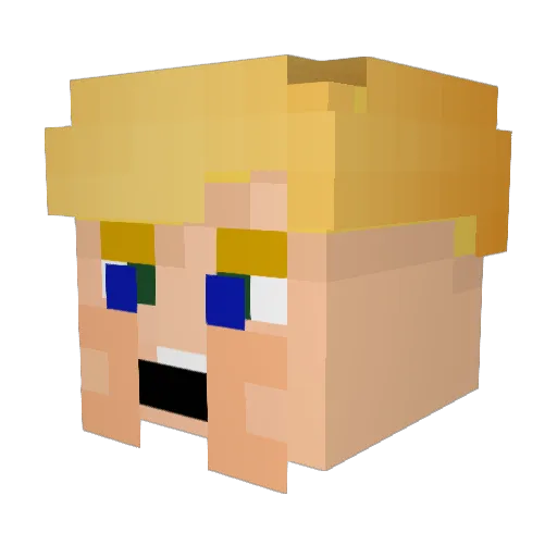 chigBungus_8 Minecraft avatar head, 3D render