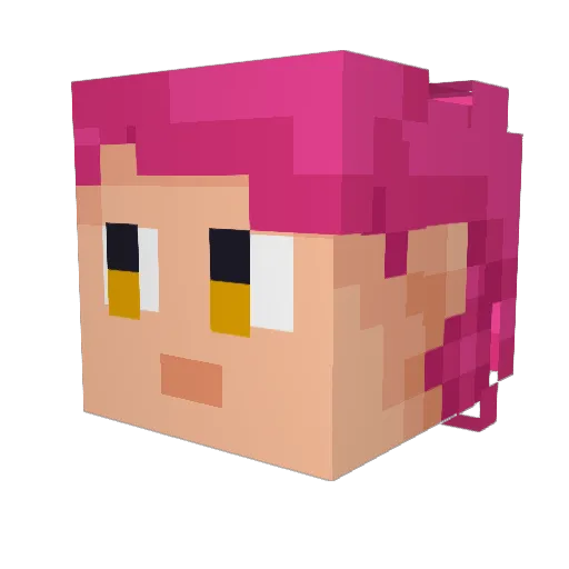 chiggabroo Minecraft avatar head, 3D render