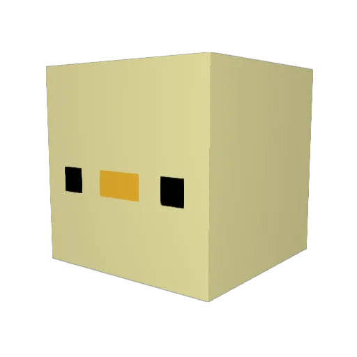 chigiriiiiri Minecraft avatar head, 3D render