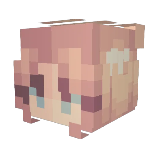 chih1rooo Minecraft avatar head, 3D render