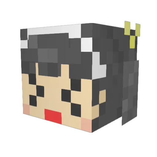 chiha1280 Minecraft avatar head, 3D render