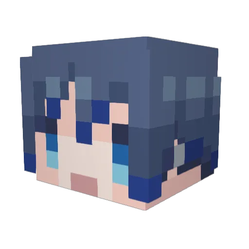 chihayao Minecraft avatar head, 3D render