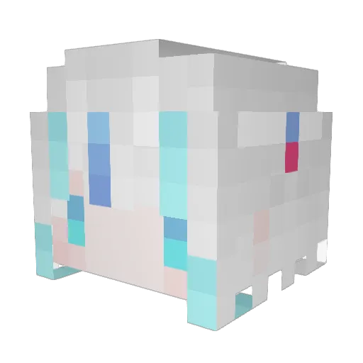 chihih Minecraft avatar head, 3D render