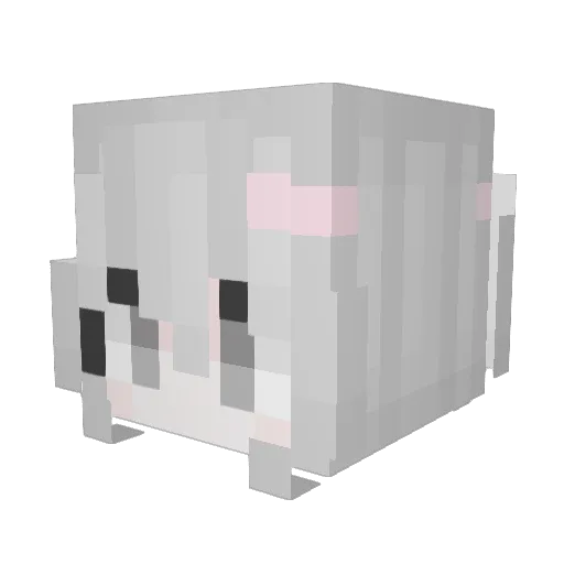 chihiwu Minecraft avatar head, 3D render