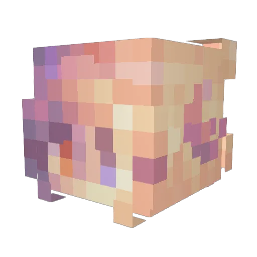 chiia_ Minecraft avatar head, 3D render