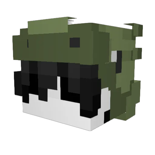 chiildish Minecraft avatar head, 3D render