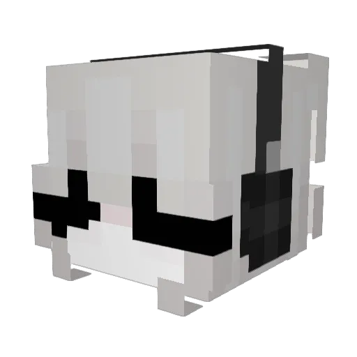 chiivuu Minecraft avatar head, 3D render