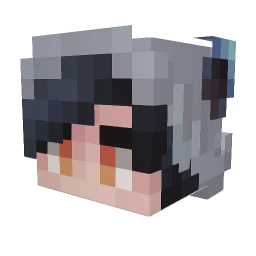 chik00o Minecraft avatar head, 3D render