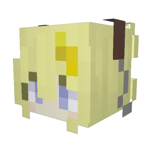 chik4ge Minecraft avatar head, 3D render