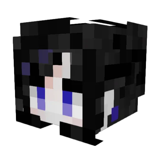 chika86 Minecraft avatar head, 3D render