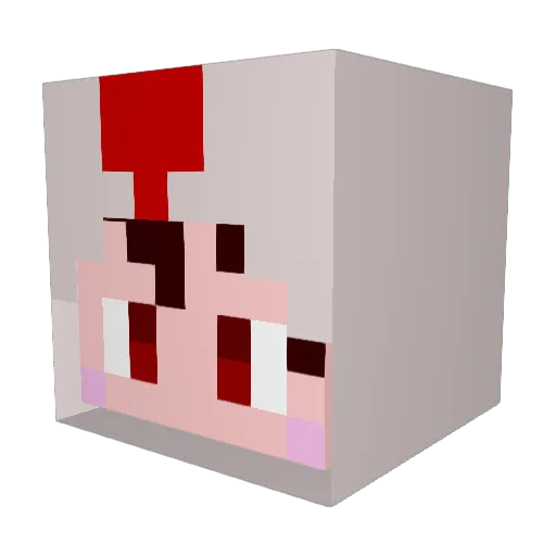 chika87 Minecraft avatar head, 3D render