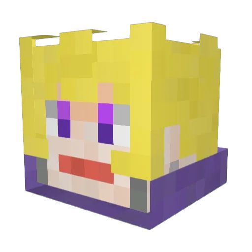 chika_0604 Minecraft avatar head, 3D render