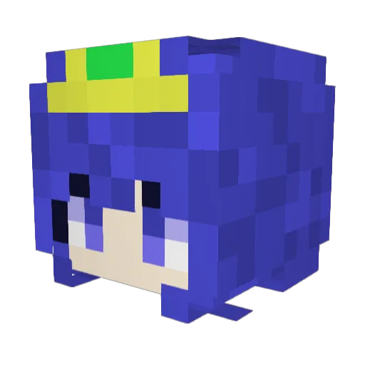 chika_103 Minecraft avatar head, 3D render