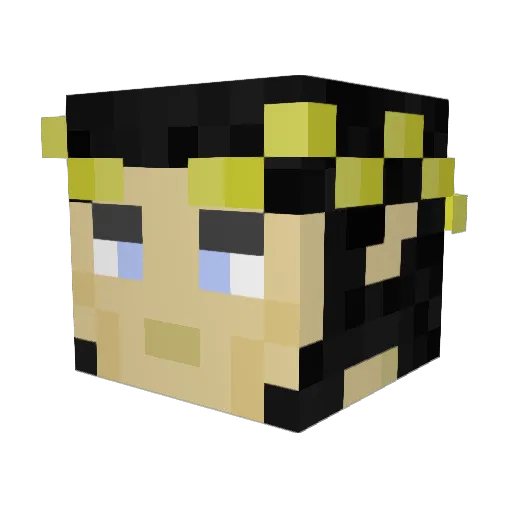 chika_skillissue Minecraft avatar head, 3D render