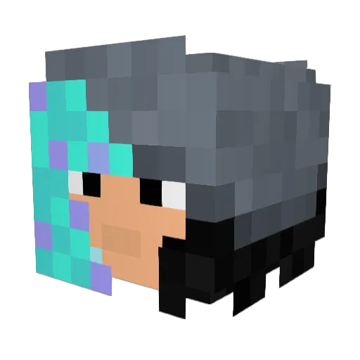 chikenM Minecraft avatar head, 3D render