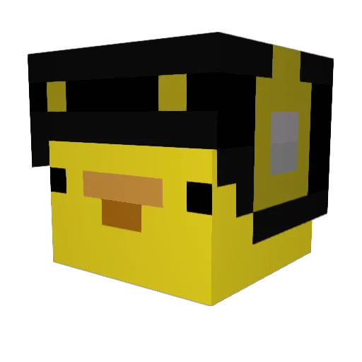 chiken_ Minecraft avatar head, 3D render