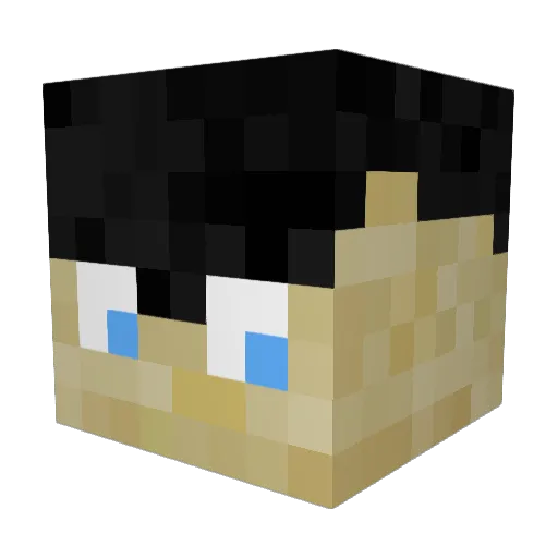 chikennnu Minecraft avatar head, 3D render