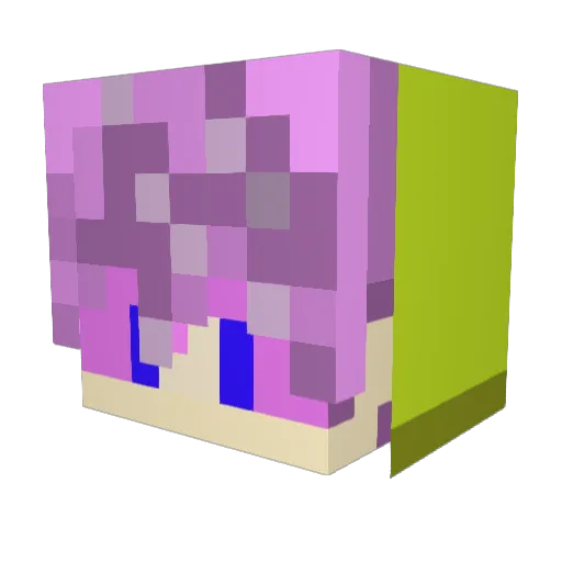 chikesuke Minecraft avatar head, 3D render