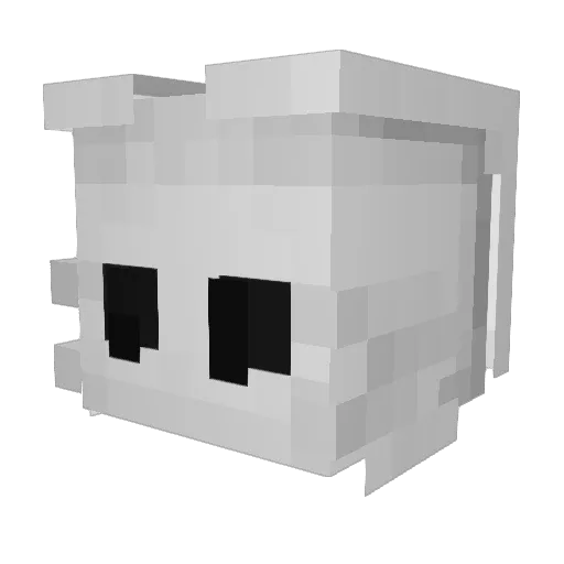 chikirao Minecraft avatar head, 3D render