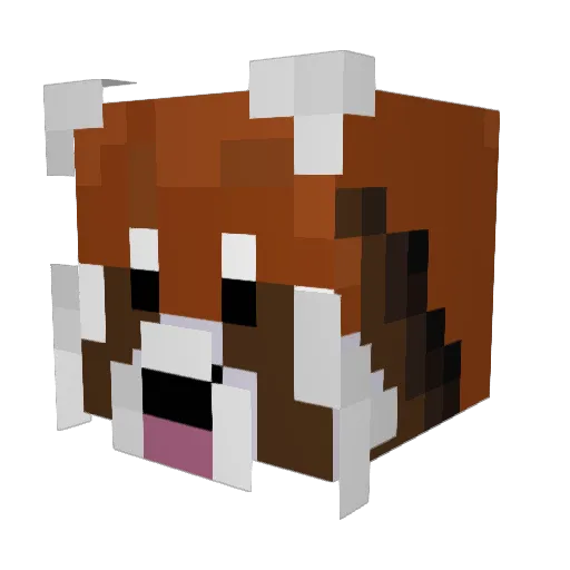 chikkube Minecraft avatar head, 3D render