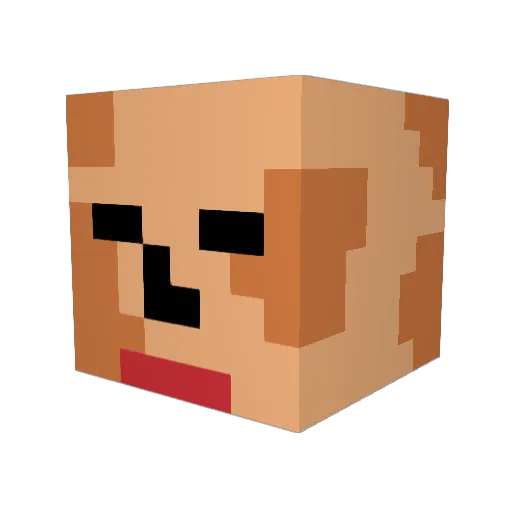 chikuwa101 Minecraft avatar head, 3D render