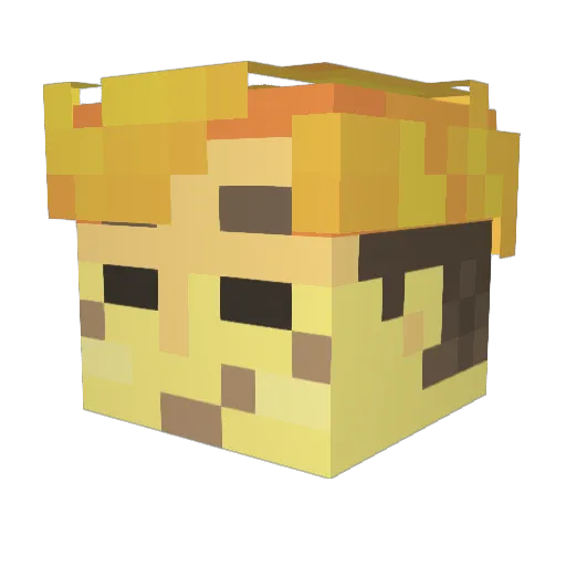 chilibone Minecraft avatar head, 3D render