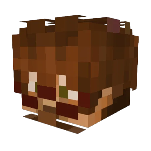 chillhii Minecraft avatar head, 3D render