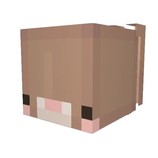 chillish Minecraft avatar head, 3D render