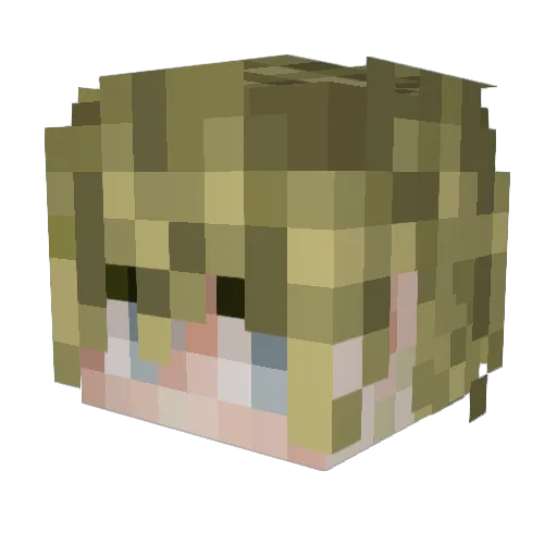 chillltaku Minecraft avatar head, 3D render