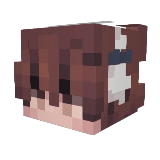 chillybelow Minecraft avatar head, 3D render
