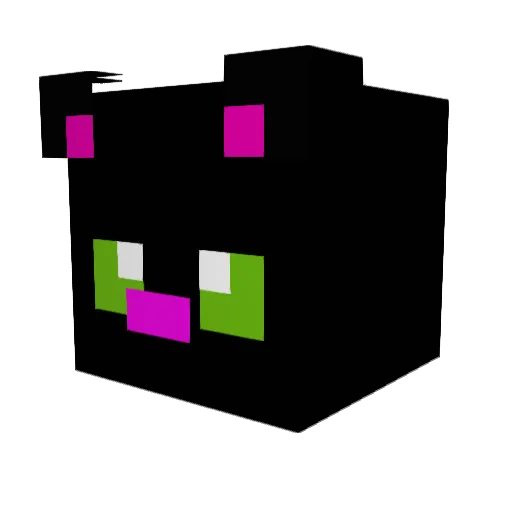 chilo Minecraft avatar head, 3D render