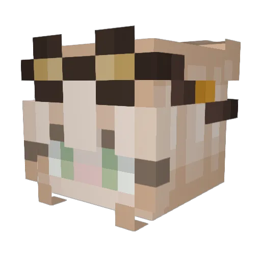 chilvary Minecraft avatar head, 3D render
