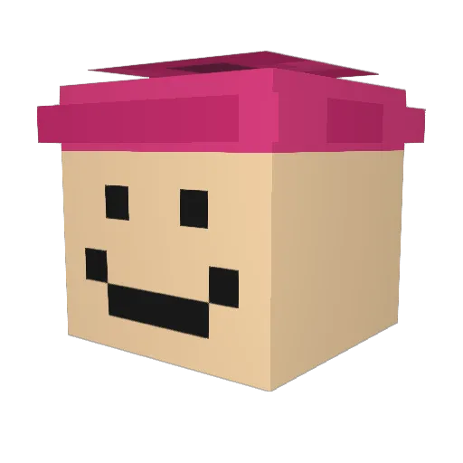 chimboconestuche Minecraft avatar head, 3D render