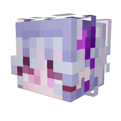 chimifying Minecraft avatar head, 3D render