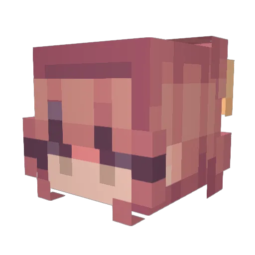 chimingbell Minecraft avatar head, 3D render